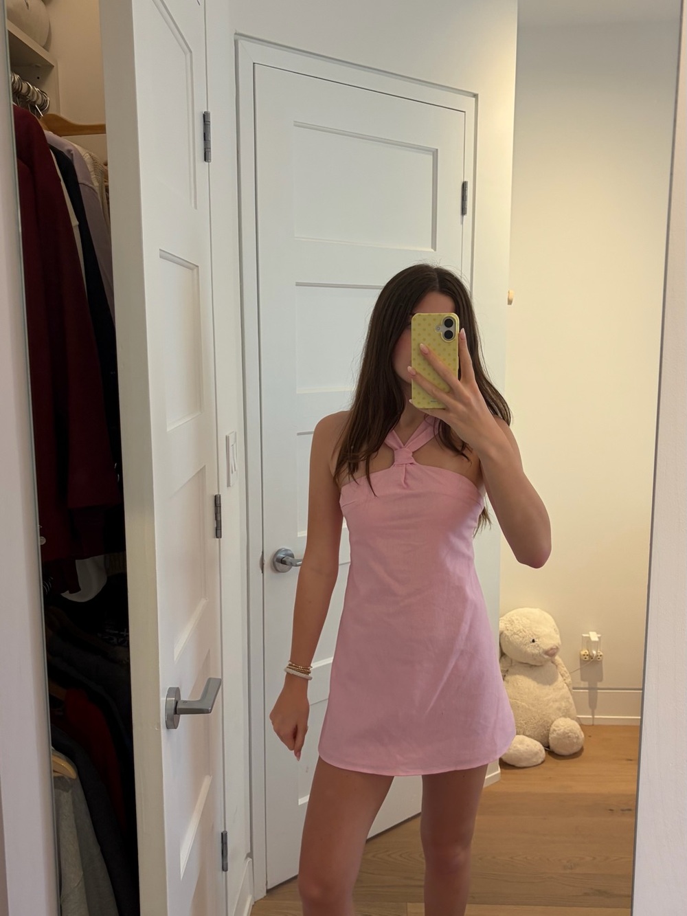 Peppermayo Keira Linen Micro Mini Dress - Pink